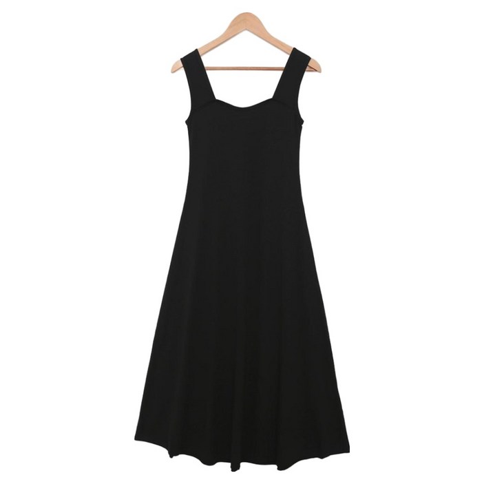 174 키큰여자 네픈 하트넥 플레어 롱 원피스