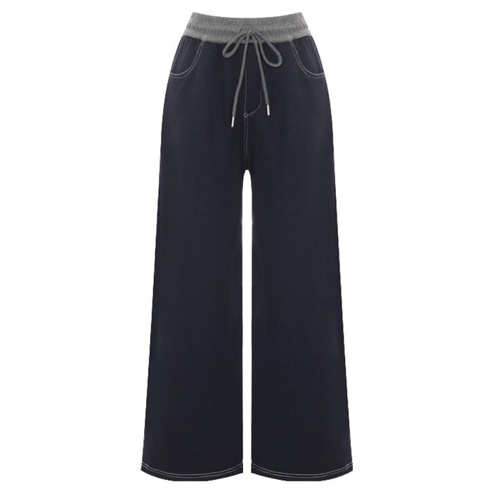 샐리 여성용 스티치 데님배색 밴딩팬츠 I6ACPT001