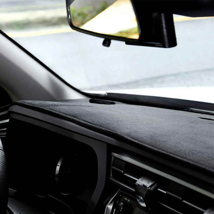 gaon 논슬립 마이크로 벨벳 대쉬보드커버 + 갤패드 대 2p + 중 4p, 현대 쏘나타DN8 (2019년 3월 / HUD 무 / 센터스피커 유), 블랙