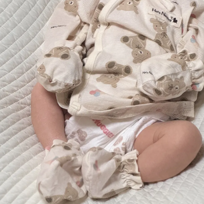 한스네이처 신생아용 오가닉 사계절 발싸개 2p 세트