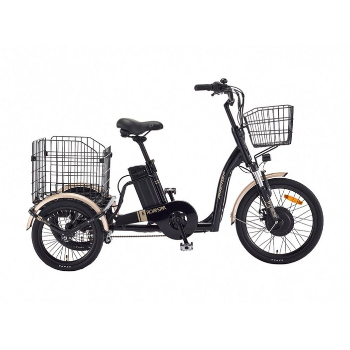 삼륜전기자전거 [삼천리자전거] E-로드스타 삼륜 전기자전거 2022, 블랙