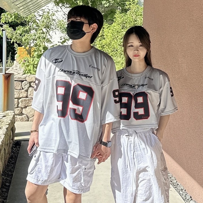 커플티 럭비져지 짐웨어반팔 메쉬반팔 블록코어 헬스오버핏반팔