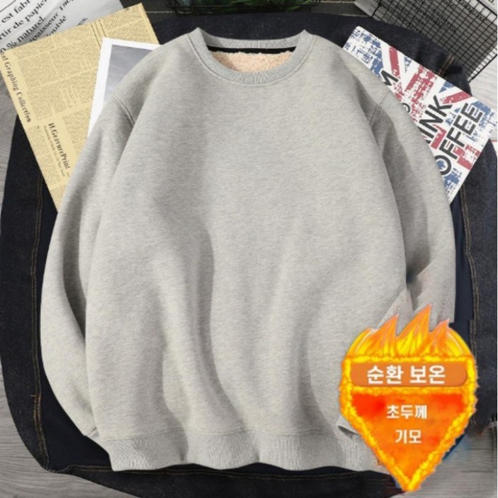 봄 가을 두꺼운 오버핏 맨투맨 기모 후드티 커플용 맨투맨 남녀공용 오버핏 보온 후티