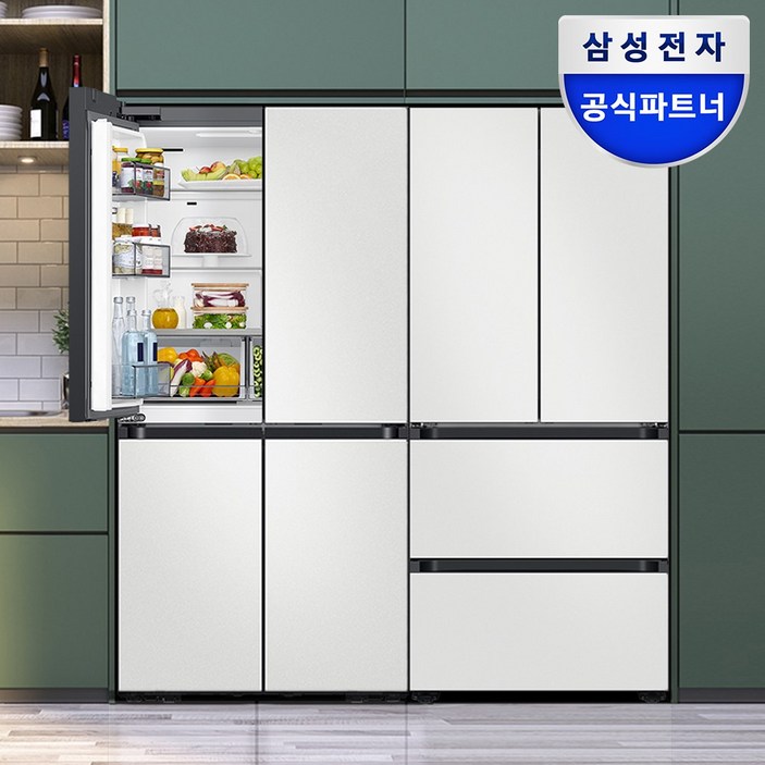 삼성 비스포크 키친핏 1등급 냉장고 김치 세트 4도어 RM70F64R1ARK70F42M2A  ALL 코타화이트