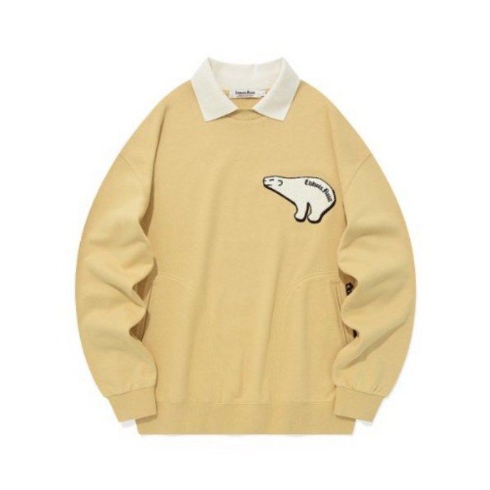 맨투맨이벳필드 폴러 베어 카라 맨투맨 옐로우맨투맨