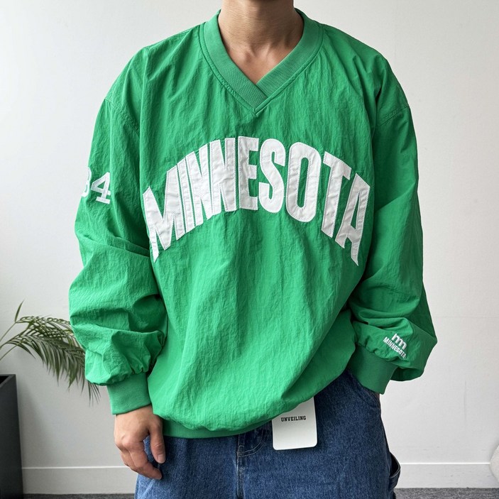 파트 빅사이즈 오버핏 바람막이 맨투맨 짐웨어 V넥 럭비 티셔츠