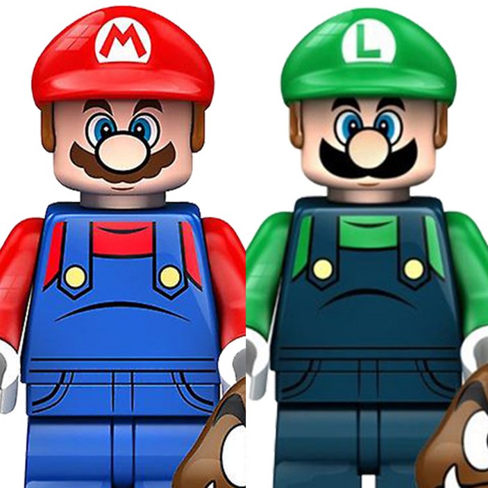 슈퍼마리오 캐릭터 2종 호환블록 브릭미니피규어 수집/장식/전시용 키덜트아이템, 1개