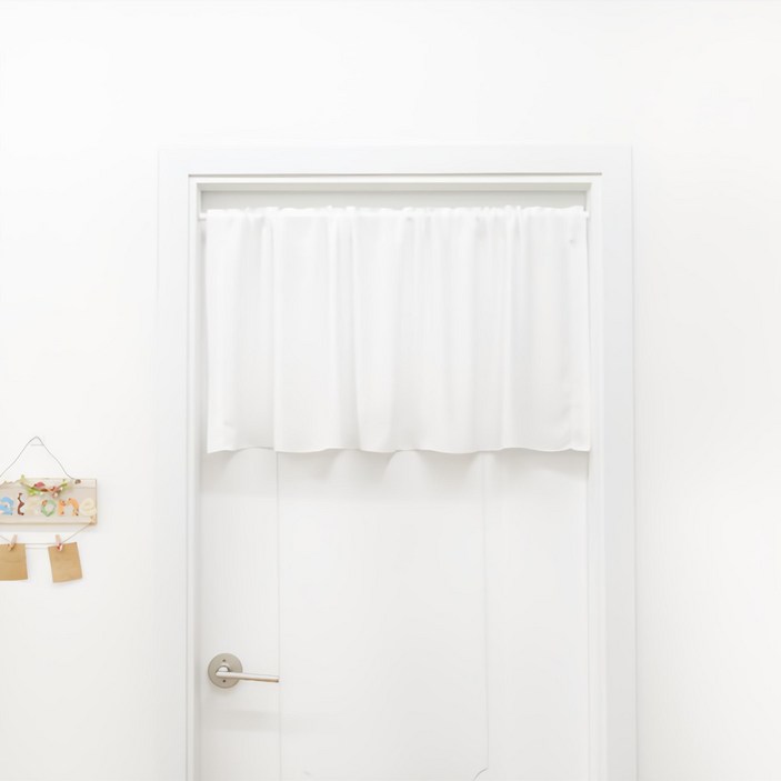 우리앤데코 퓨어 쉬폰 주방 바란스 가리개 커튼