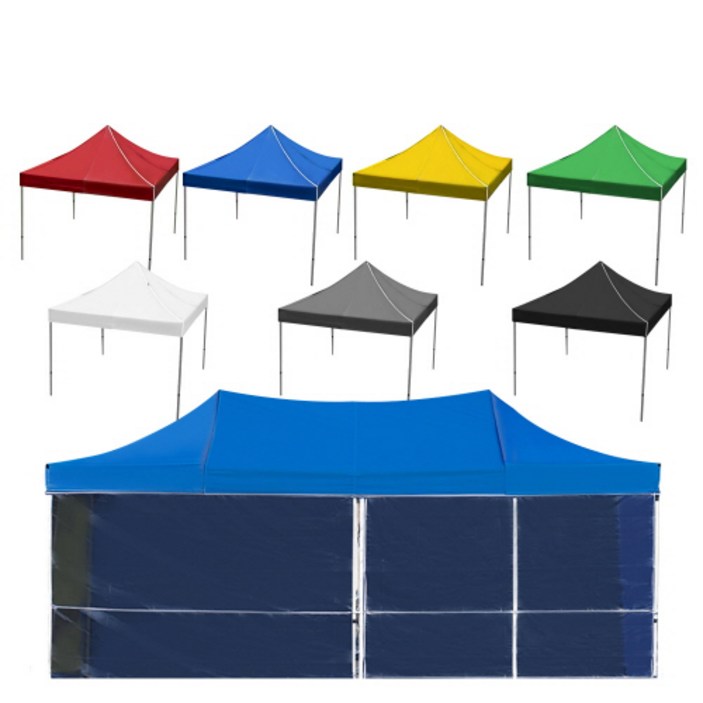 국산 캐노피 천막 접이식 천막프레임바람막이투명 야외 행사용 그늘막 텐트 옥상 테라스 자바라 포장마차