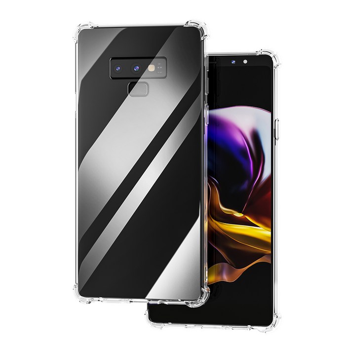 Essager 삼성 갤럭시 실리콘TPU 재질 방탄 투명 핸드폰 케이스 2개입