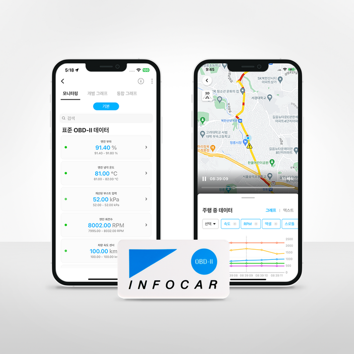 인포카 자동차 스캐너 IO180IH android, iOS동시호환 OBD2 ELM327 자동차 진단기