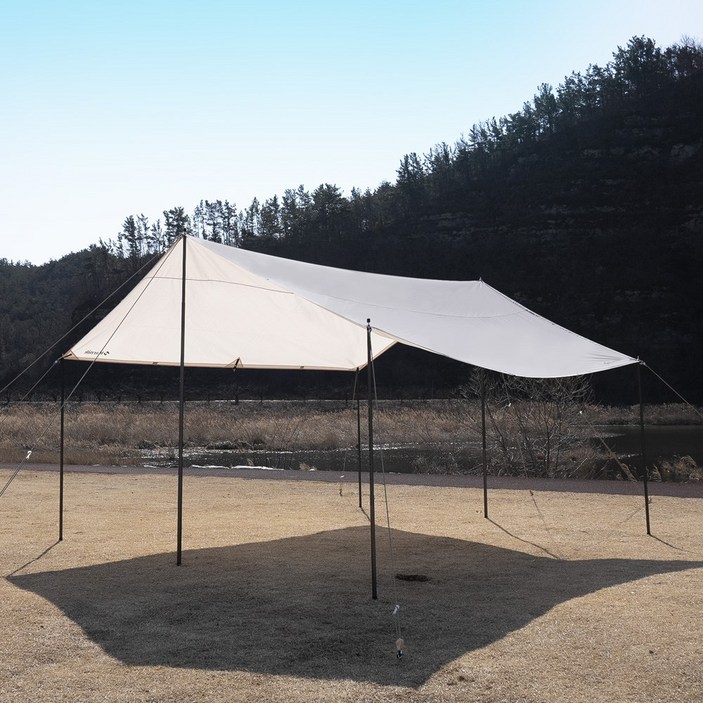 카르닉 치즈쉐이드 렉타 타프 대형 그늘막, 아이보리 M(4.4m)