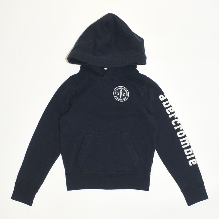 아베크롬비 네이비 면 자수 긴팔후드티셔츠 아동 S 남아 MH687 빈티지테크