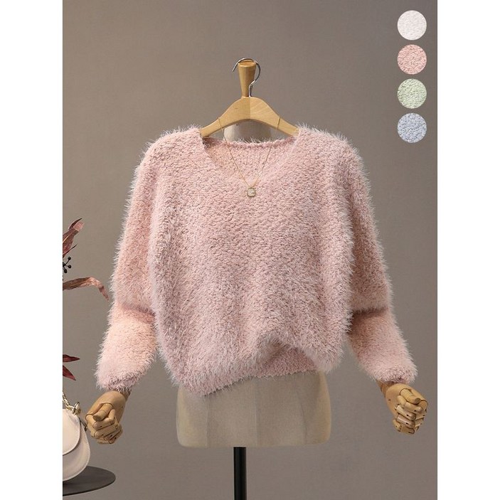 모노시크 날개 솜사탕 니트 MNKT235