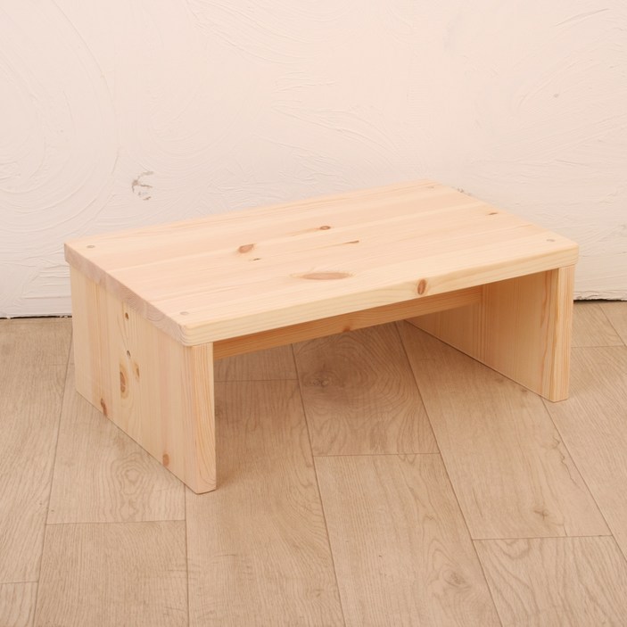 H형 소나무 원목 발받침대 문턱 싱크대 높이 사용가능 화분다이