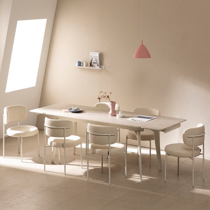 라움에스알 글로리 확장형 세라믹 식탁 테이블 4인 10인 식탁