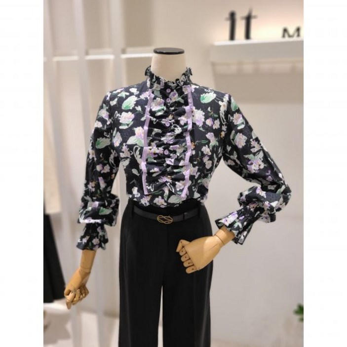 백화점 잇미샤 디테쳐블 프릴 블라우스 ITN3WBL690 아울렛