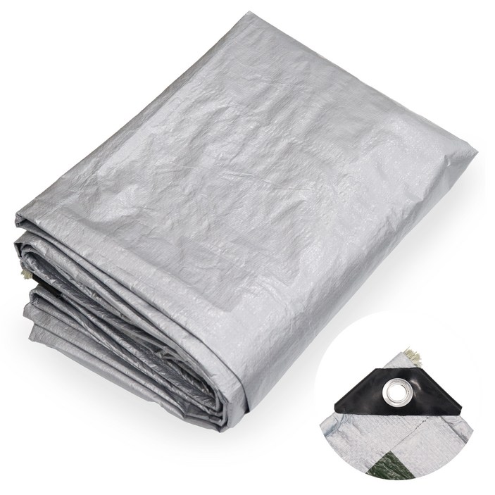 Mr.OK 양면코팅 방수천막 타포린 아웃도어 캠핑 타프 천막 3 x 4m / 3.6 x 5.4m