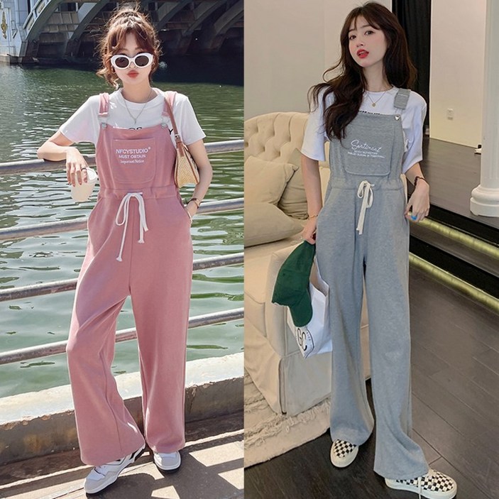 와이드 팬츠 일자바지 멜빵바지 점프수트