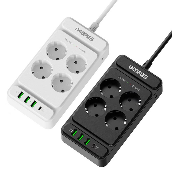 ORDFLES USB 멀티탭 3A+1C PD20W 4000W 고용량 과부하차단