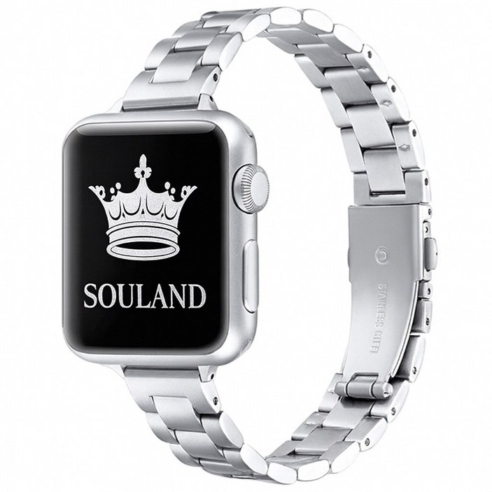 소울랜드 프리미엄 애플워치 호환 메탈 여성용 슬림 스트랩 밴드 38mm 40mm 41mm 1/2/3/4/5/6/7/SE 세대
