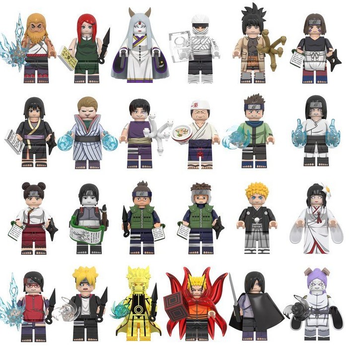 보루토 나루토 미니 블럭 피규어 24명 세트 시즌 10-12