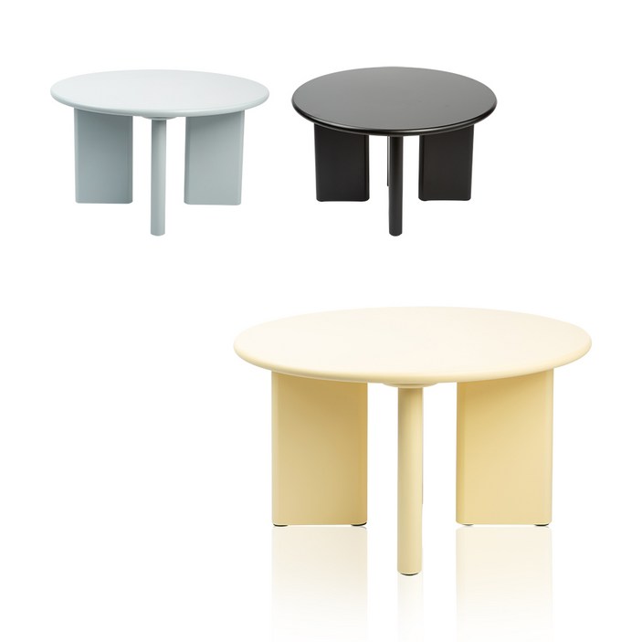 미드 가정 카페 커피숍 업소용 사이드 테이블 (3color), 크림옐로우