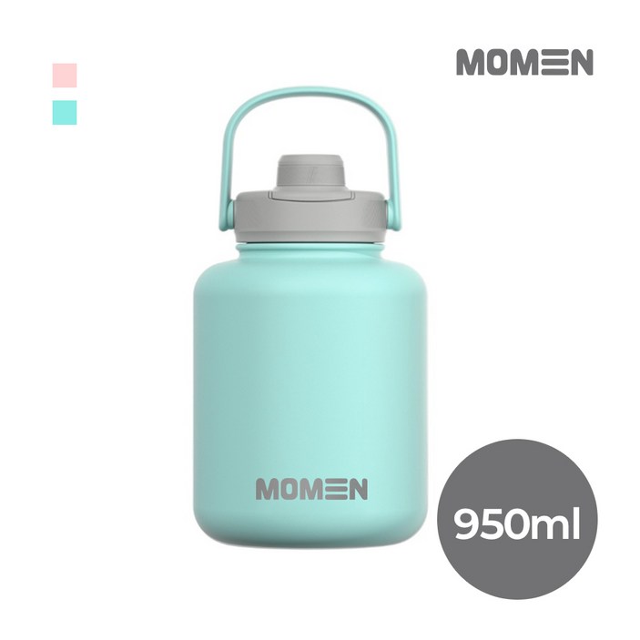 모멘 타이니 워터저그 950ml 캠핑물통 보온보냉 텀블러, 민트, 1개, 950ml