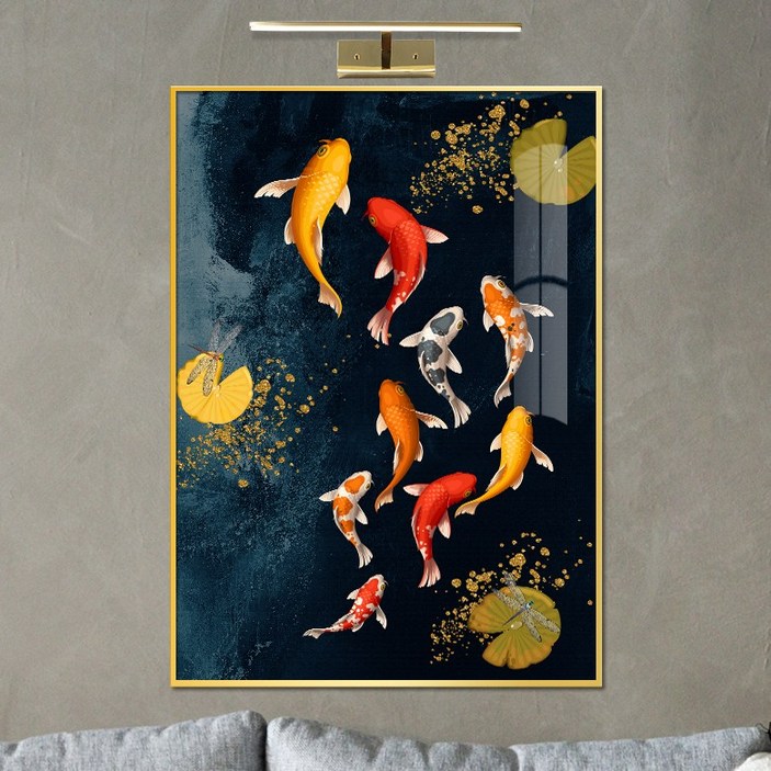 보고아트 금전운 재물운 황금 잉어 구어도 물고기 그림 풍수 인테리어 액자, 1번 구어도D 보고아트 금전운 재물운 황금 잉어 구어도 물고기 그림 풍수 인테리어 액자, 1번 구어도D