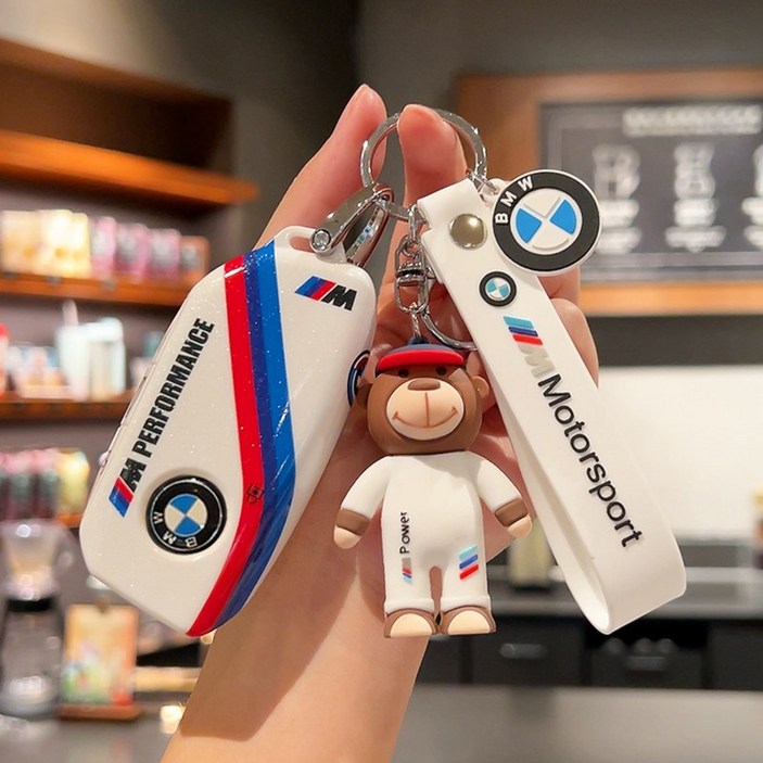 BMW 호환 키케이스 키커버 곰돌이 키링 키홀더