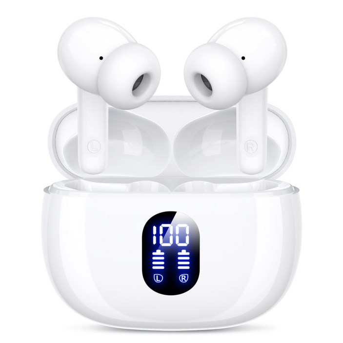 OMIIYA 무선 블루투스 이어폰 ENC 커널형 노이즈 캔슬링 HiFi 고음질 C타입 이어폰