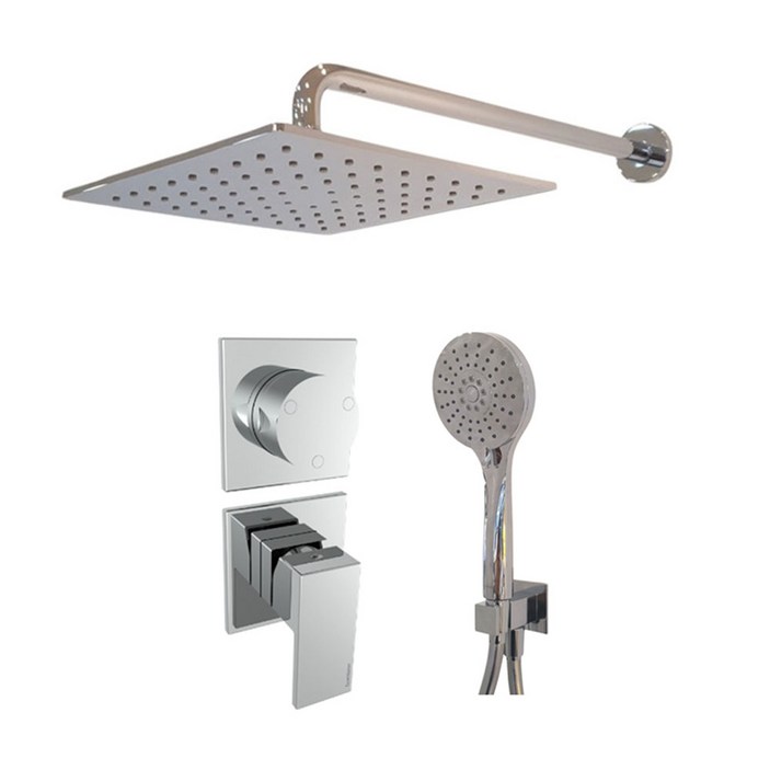 트리미 매립 해바라기수전 Q30 4BC2CC SET A 크롬 레인샤워기, 1개