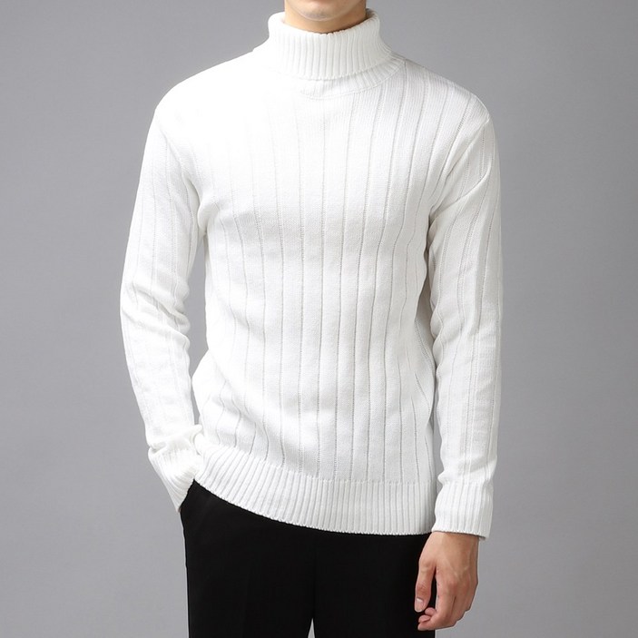 더맨쉽 츄러스 느낌 목폴라 니트 YNTPL33005