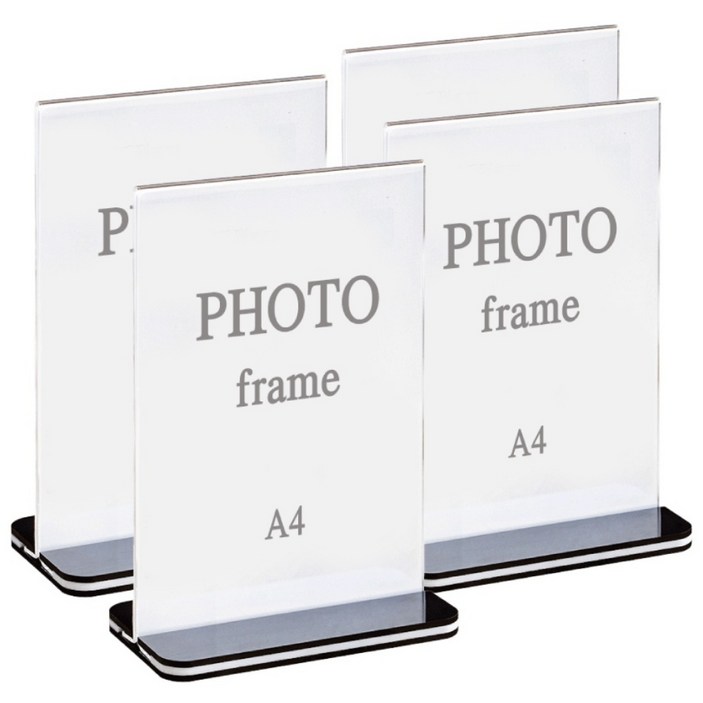 디모어 아크릴 테이블 스탠드 광고 메뉴 안내판 액자, 4개