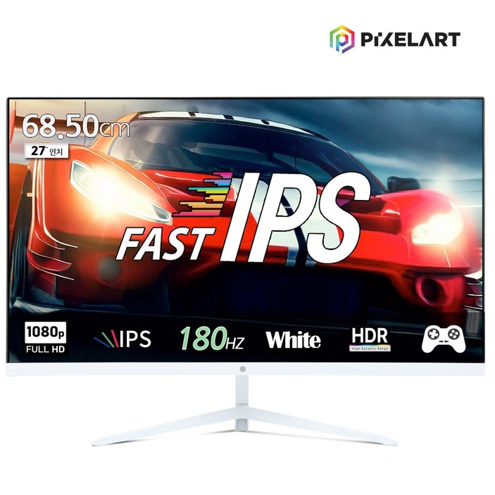 픽셀아트 PIXELART PA2718W 화이트 180Hz FHD Fast IPS 27형 모니터 일반, 68cm, PA2718W