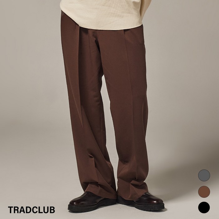 트래드클럽 이지 투턱 와이드 슬랙스 (3컬러 M~XXL)