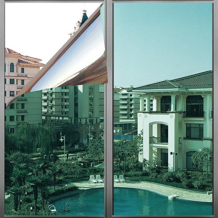 스토리원 단열필름 사생활보호 썬팅 자외선차단 베란다 창문 시트지 USSAC74, 에메랄드