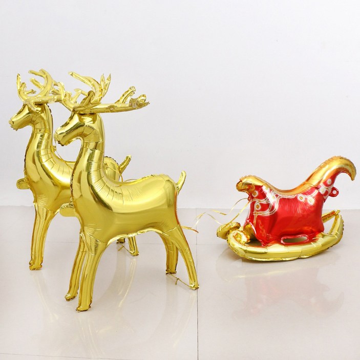 크리스마스 사슴 썰매 풍선 초대형 인형 풍선 루돌프 썰매 세트