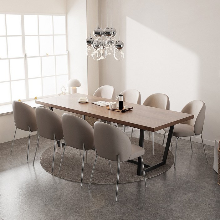 제노바 대형 테이블 1600 1800 2100 2400 사이즈, 2400브라운