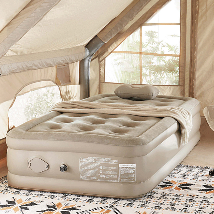온라인원 어반카모 캠핑 자충 에어매트 야외 캠핑용 휴대용 침대 매트리스 베게 증정
