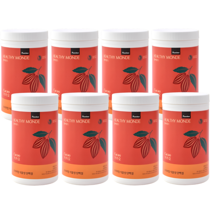 헬씨몽드 국가대표 선수들이 섭취하는 식물성 단백질 카카오, 765g, 8개