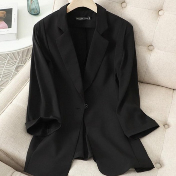 아웃사이즈 A106 빅사이즈 여름 7부 반팔 얇은 자켓