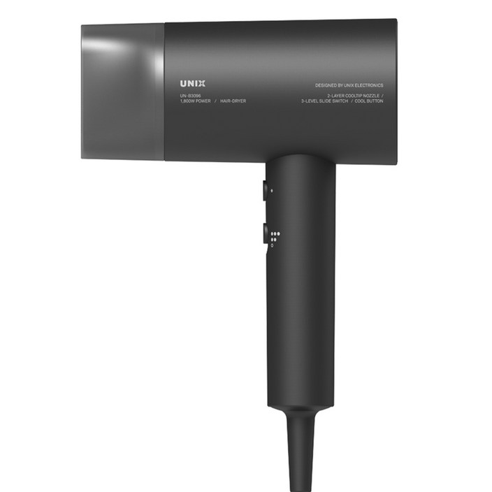 유닉스 헤어드라이기 UN-B3096 1800W, 블랙, UN-B3096