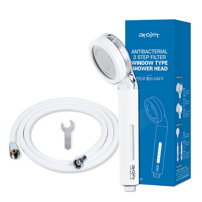 아토젯 윈도우 필터 샤워기 + 에코 샤워호스 2m 세트