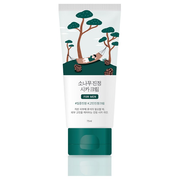 라운드랩 포 맨 소나무 진정 시카 크림, 75ml, 1개