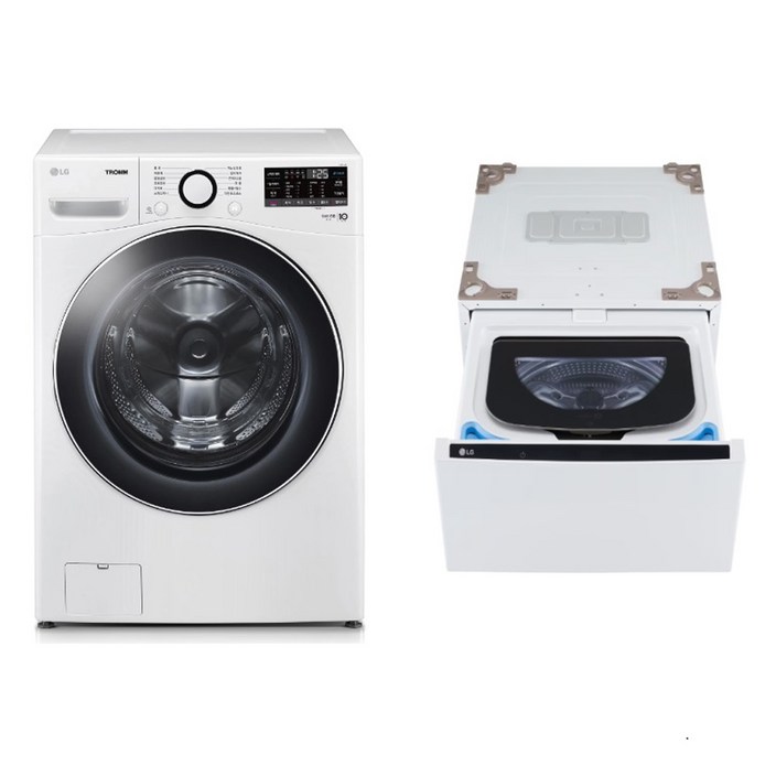 [10% 환급가전] LG전자 트롬 세탁기 + 트윈 미니워시 세트 F24WDWPX 24kg + 4kg 방문설치