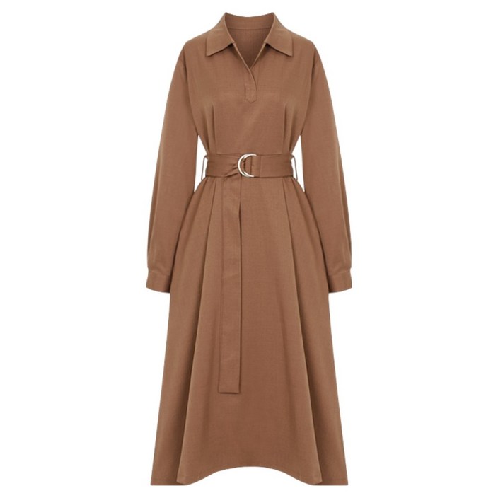 페이지플린 버클 스트랩 카라 원피스 P5AOP001A