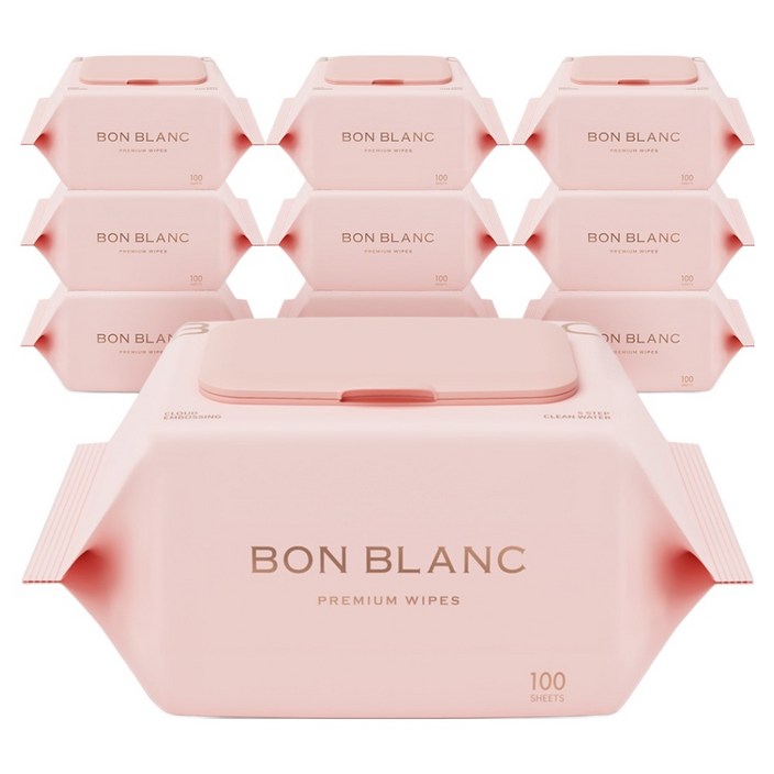 본블랑 순한 물티슈 캡형, 50g, 100매, 10개 본블랑 순한 물티슈 캡형, 50g, 100매, 10개