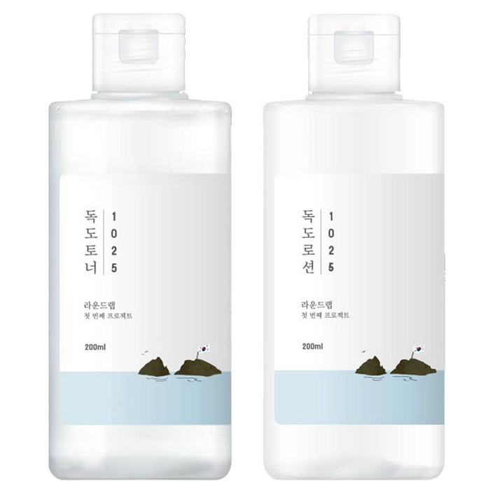 라운드랩 독도 토너 200ml + 로션 200ml 세트, 1세트