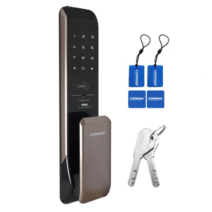 COMMAX 푸시풀 도어락 열쇠식 CDL230P 비상키2개 포함